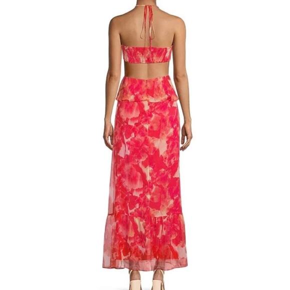 Gianni Bini Cherry Myra Halter Cutout Maxi Dress Sz.10 NWT - Picture 4 of 16